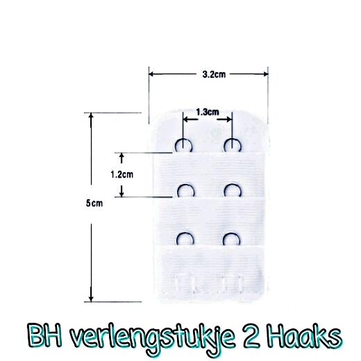 3 bh verlengstukken (2 haaks Wit)-1917
