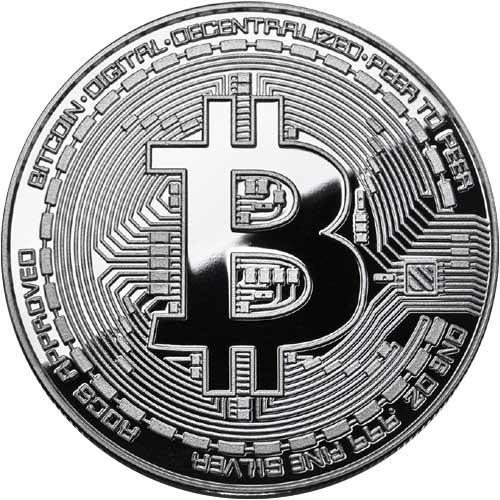 Bitcoin Munt zilver-0