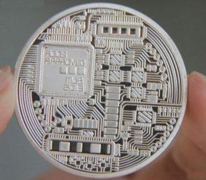 Bitcoin Munt zilver-876