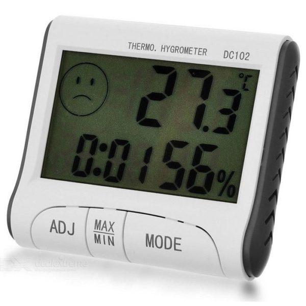 renderen bagage Archeologie Digitale LCD-display Thermometer / Hygrometer / Klok / Alarm Temperatuur /  Vochtigheidsmeter - Now4You