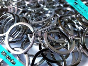 Now4you Zilveren sleutelringen 30 mm diameter (50 stuks) | Sleutelring voor sleutelhanger | Splitringen-0