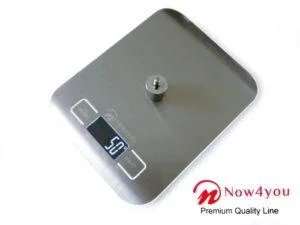 Now4you Digitale Precisie Keukenweegschaal RVS - met Tarra Functie - Tot 10 kg - Inclusief Batterijen-1797