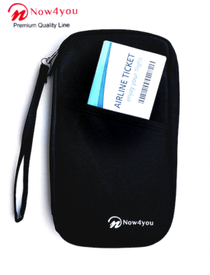 Now4you Luxe Reis Organizer - Paspoorthouder – Paspoorthoesje – Reisportefeuille -Zwart-0
