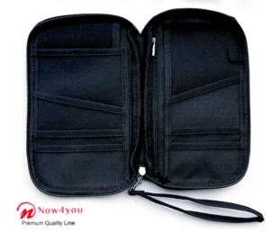 Now4you Luxe Reis Organizer - Paspoorthouder – Paspoorthoesje – Reisportefeuille -Zwart-1193
