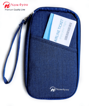 Now4you Luxe Reis Organizer - Paspoorthouder – Paspoorthoesje – Reisportefeuille -Blauw-0