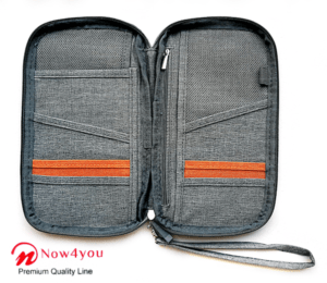 Now4you Luxe Reis Organizer - Paspoorthouder – Paspoorthoesje – Reisportefeuille -Grijs-1210