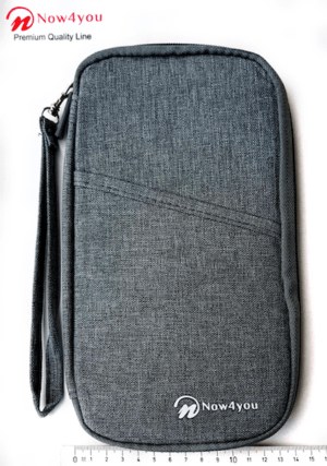 Now4you Luxe Reis Organizer - Paspoorthouder – Paspoorthoesje – Reisportefeuille -Grijs-1209