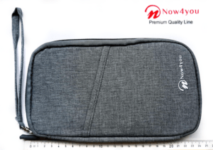 Now4you Luxe Reis Organizer - Paspoorthouder – Paspoorthoesje – Reisportefeuille -Grijs-1212