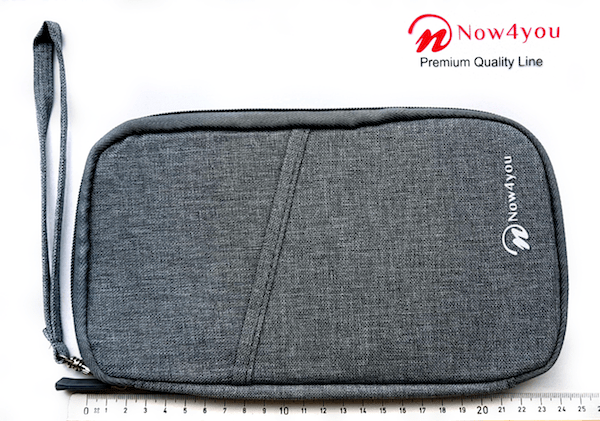 Now4you Luxe Reis Organizer - Paspoorthouder – Paspoorthoesje – Reisportefeuille -Grijs-1212