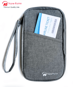 Now4you Luxe Reis Organizer - Paspoorthouder – Paspoorthoesje – Reisportefeuille -Grijs-0