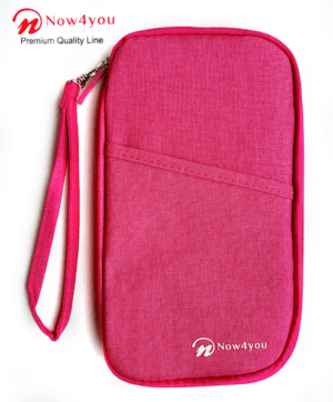 Now4you Luxe Reis Organizer - Paspoorthouder – Paspoorthoesje – Reisportefeuille -Roze-0