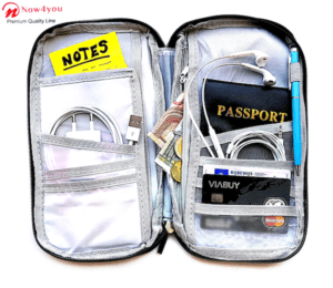 Now4you Travel Organizer - Reis Portemonnee – Paspoorthoesje- Blauw-1234