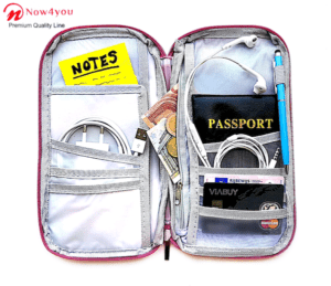 Now4you Travel Organizer - Reis Portemonnee – Paspoorthoesje- Rood-1245