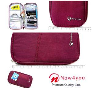 Now4you Travel Organizer - Reis Portemonnee – Paspoorthoesje- Rood-1244
