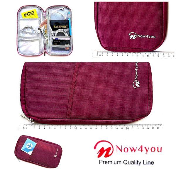 Now4you Travel Organizer - Reis Portemonnee – Paspoorthoesje- Rood-1244