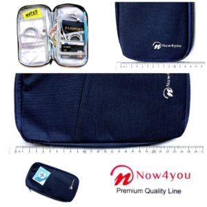 Now4you Travel Organizer - Reis Portemonnee – Paspoorthoesje- Blauw-1232