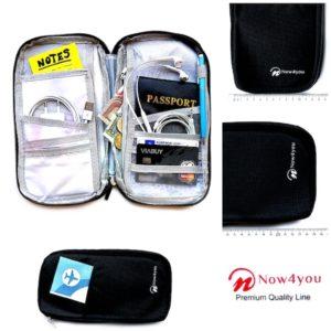 Now4you Travel Organizer - Reis Portemonnee – Paspoorthoesje-Zwart-1227