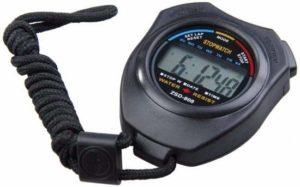 Stopwatch - Grote Display - Digitale Stopwatch - Sport - Fitness - Timer - Waterdicht - ZWART-1512