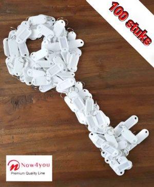 Sleutellabels - Sleutellabel - Sleutelhangers - Sleutelhanger - Wit - 100 Stuks-1556