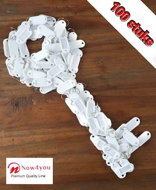 Sleutellabels - Sleutellabel - Sleutelhangers - Sleutelhanger - Wit - 100 Stuks-1556