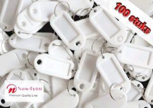 Sleutellabels - Sleutellabel - Sleutelhangers - Sleutelhanger - Wit - 100 Stuks-1554