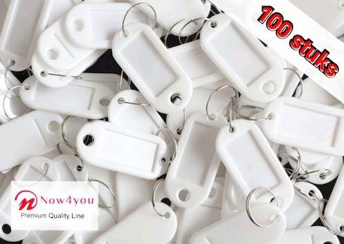 Sleutellabels - Sleutellabel - Sleutelhangers - Sleutelhanger - Wit - 100 Stuks-1554