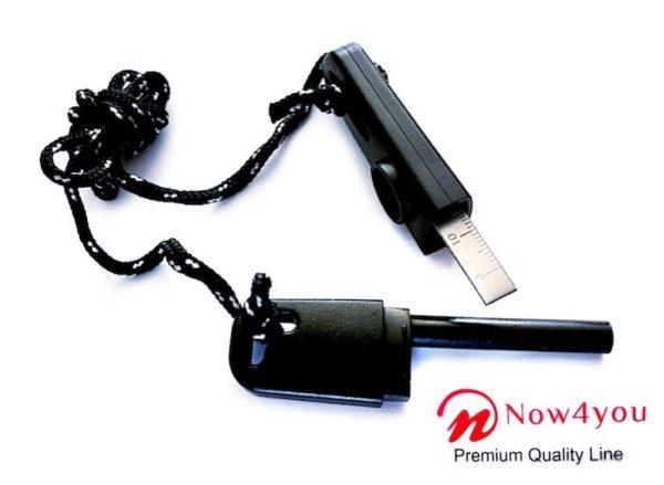 Now4you Magnesium Stick, Vuur Starter in Koker Zwart-1625