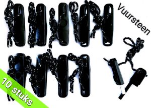 Now4you Magnesium Stick, Vuur Starter in Koker Zwart 10 stuks