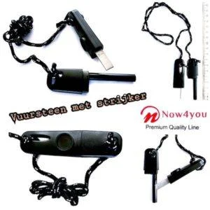 Now4you Magnesium Stick, Vuur Starter in Koker Zwart-0
