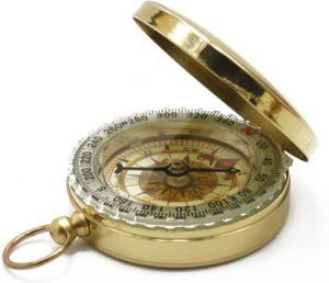 Kompas messing met fluorescerende buitenring-1827
