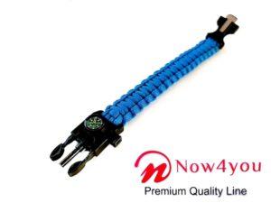 Now4you Blauw Paracord Survival Armband Kompas-1777