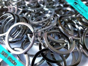 Now4you Zilveren sleutelringen 30 mm diameter (250 stuks) | Sleutelring voor sleutelhanger | Splitringen-0