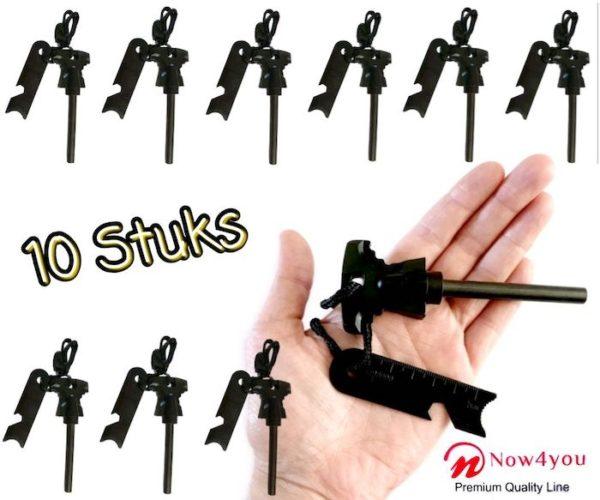 Now4you Magnesium stick 3 in 1 survival vuurstarter 10 stuks-0 Now4you Magnesium stick 3 in 1 survival vuurstarter 10 stuks-0