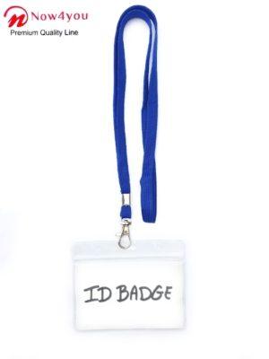 10 x badgehouder Now4you met Blauw keycord - lanyard en naamkaarthouders-1856