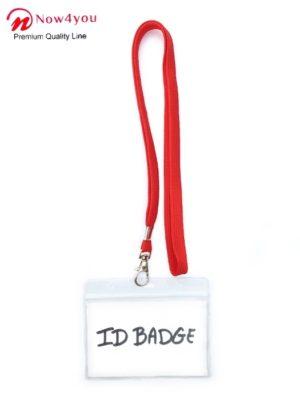 10 x badgehouder Now4you met Rood keycord - lanyard en naamkaarthouders-1843