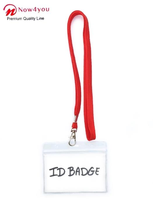 10 x badgehouder Now4you met Rood keycord - lanyard en naamkaarthouders-1843