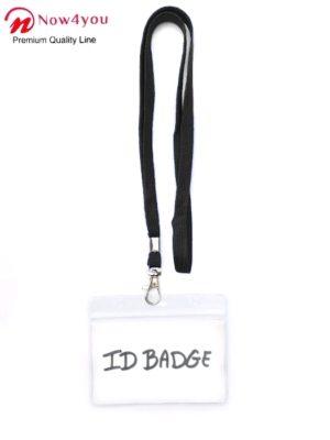 10 x badgehouder Now4you met Zwart keycord - lanyard en naamkaarthouders-1862