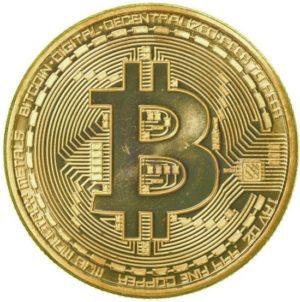 Bitcoin BTC Munt | Met Plastic Hardcase | Goud-0