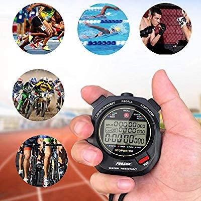 Professionele timer stopwatch, digitale sport stopwatch met countdown timer, 100 ronden geheugen, 0,001 seconde timing-2053
