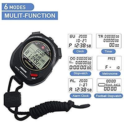 Professionele timer stopwatch, digitale sport stopwatch met countdown timer, 100 ronden geheugen, 0,001 seconde timing-2054