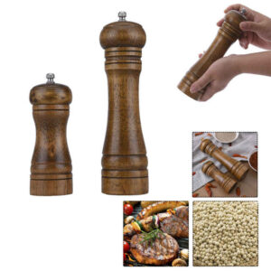 Peper en zoutmolen set van donker eiken hout - Afbeelding 6