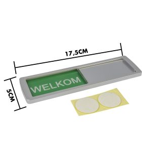 Aluminium look Welkom / Niet Storen Schuifbordje - Afbeelding 5