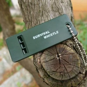 Survival whistle - Kunststof Noodfluit met fluit van plastic met 3 tonen