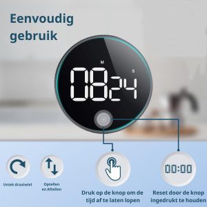 Digitale LED kookwekker met timer - Afbeelding 3