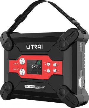 Utrai 4-in-1 Jumpstarter Geschikt voor Auto/Motor/Bus/Boot met Powerbank - luchtcompressor - Jstar 6 - 24.000mAh Acculader - 7L Benzine - 6.5L Diesel - 12V Starthulp - incl. Opbergcase