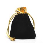 Velourse zakjes met gouden rand 10 stuks