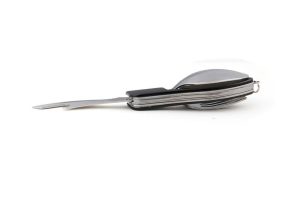4 in 1 outdoor bestek (vork/lepel/mes/flesopener) RVS pocket kit - Afbeelding 4