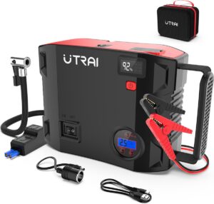Utrai  4-in-1 Jumpstarter 2000a Starthulp – Met luchtcompressor – Inclusief startkabels – Powerbank