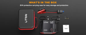 Utrai  4-in-1 Jumpstarter 2000a Starthulp – Met luchtcompressor – Inclusief startkabels – Powerbank - Afbeelding 5