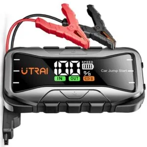 Utrai Jumpstarter 12V - Jstar 10 - Multifunctionele Starthulp - 27.000 mAh - 6000A piekstroom - Acculader - Powerbank - LED Zaklamp - 10L Benzine - 8L Diesel - Incl. Schokbestendige Opberghoes